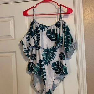 One piece off shoulder swimsuit